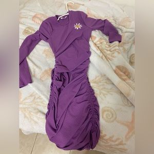 Long adjustable purple dress